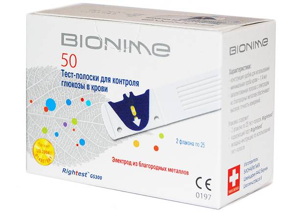 тест полоски для Bionime gm300 и gm500