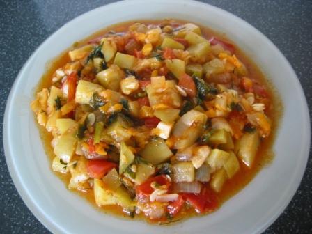 Диетическое овощное рагу с кабачками для диеты при диабете